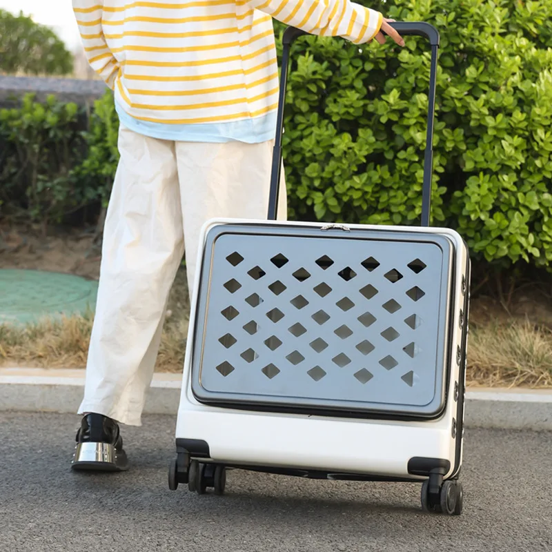 Bolsa portátil para mascotas, accesorios de viaje para gatos, transportador grande y transpirable para perros pequeños, cubierta de carrito, mochila con ruedas, productos para gatos - imagen 2