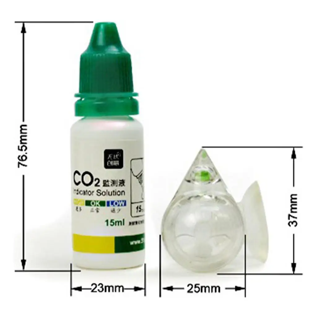 Aquarium CO2 Indicator Solution Fish Tank Liquid Test PH Term Monitor CO2 Bubble Counter for Aquarium Plant Aquarium CO2 Indicator Solution Fish Tank Liquid Test PH Term Monitor CO2 Bubble Counter for Aquarium Plant