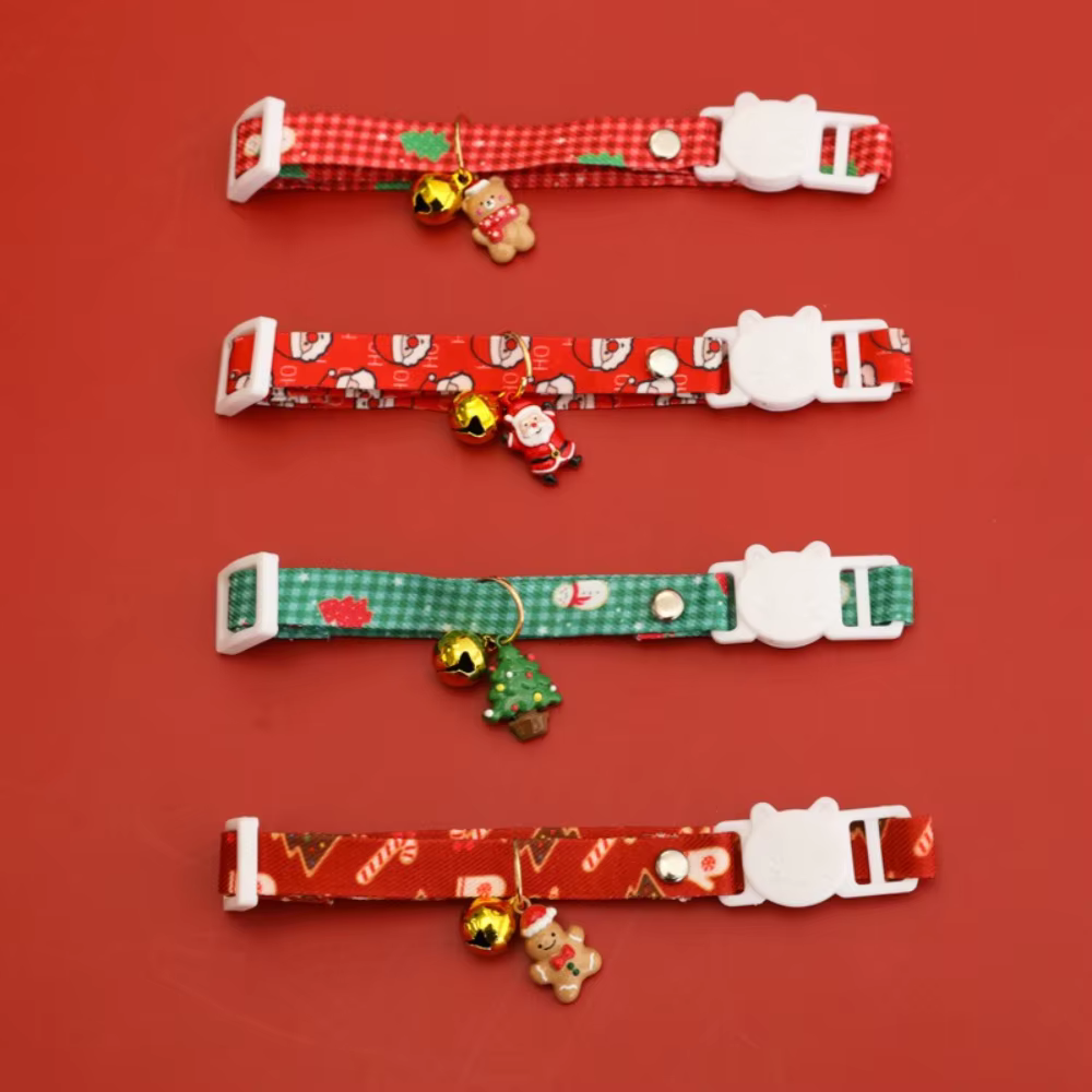 Collar navideño rojo con campana para perros y gatos - imagen 5