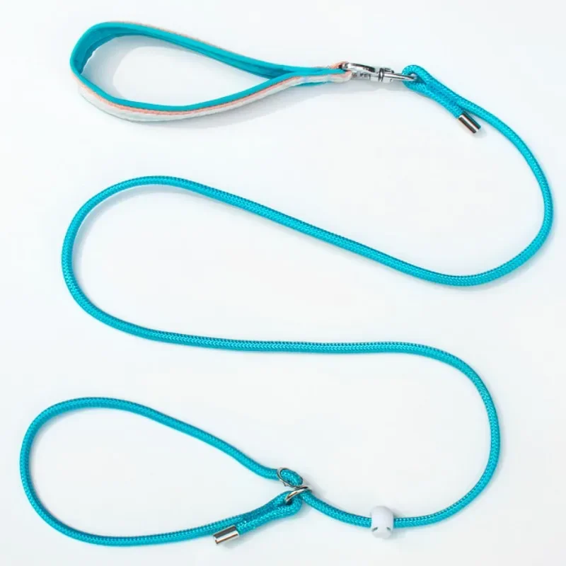 Correa para perro, correas de cadena P para caminar para perros, correa ajustable para perros, correas para perros con cadena P de nailon, entrenamiento para cachorros, cuerda de 150cm para cachorros de mascotas - imagen 3