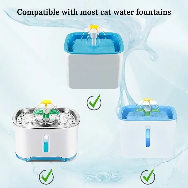12 Pieces Cat Water Fountain Filters,Triple Filtration System Pet Cat Fountain Filter Replacement for Square Cat Fountain - imagen 4