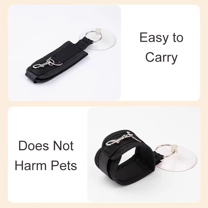 Collar ajustable con ventosa para bañar gatos y perros pequeños