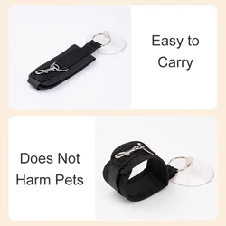 Collar ajustable con ventosa para bañar gatos y perros pequeños