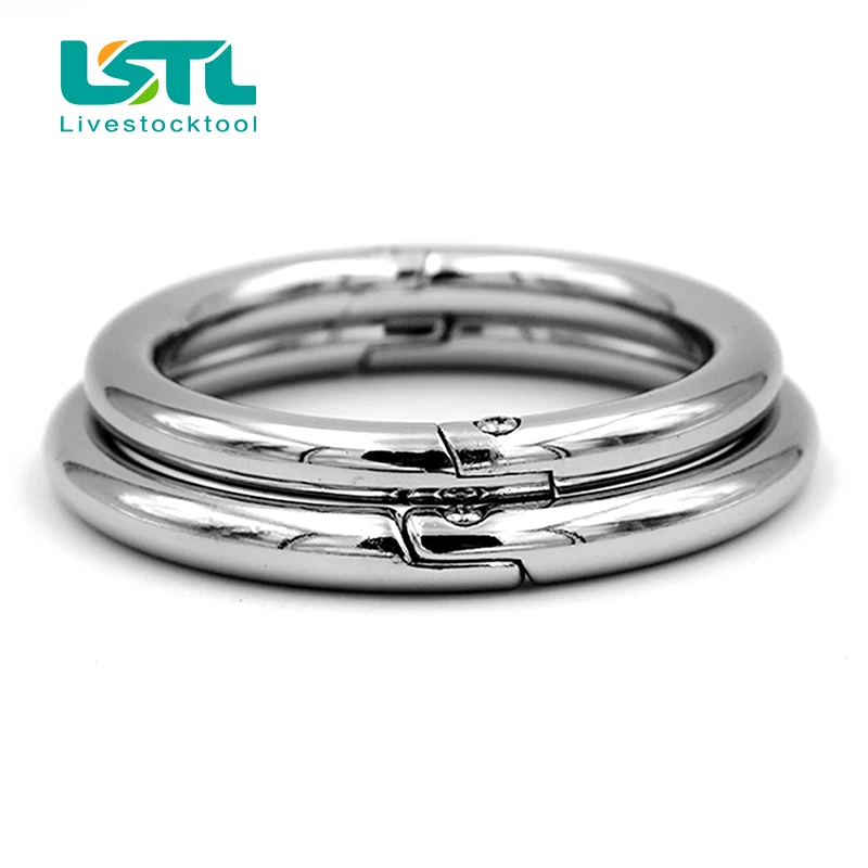 2 uds. Anillos para la nariz de ganado, acero inoxidable, toro, buey, vaca, cierre de tracción bovino, pinzas para la nariz para animales de granja, suministros para animales de granja - imagen 3