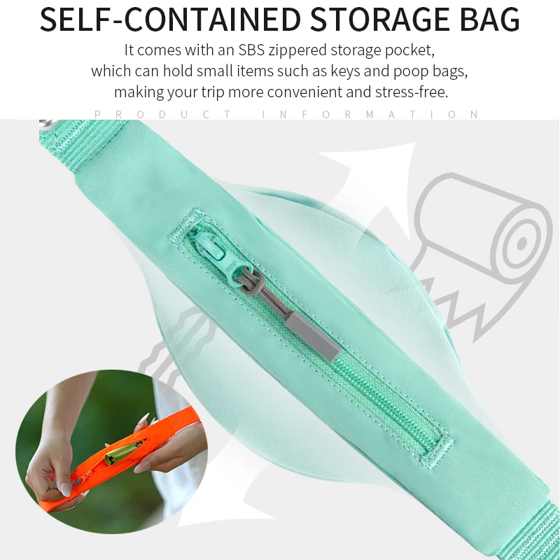 PEQUEÑA COMBINACIÓN Correa ligera para perros para perros pequeños, medianos y grandes con doble asa Correa para cachorros Diseñador de bolsillo Correa para mascotas corriendo - imagen 3