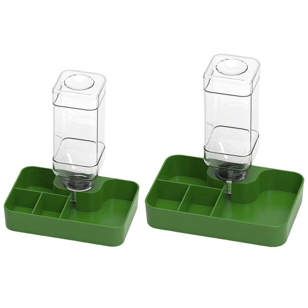 Alimentador automático para reptiles, cuenco de agua para lagarto, plato esquinero con botella de agua para animales pequeños, mascotas, tortuga, león gestionado, Gecko, lagarto, 1 ud. - imagen 5