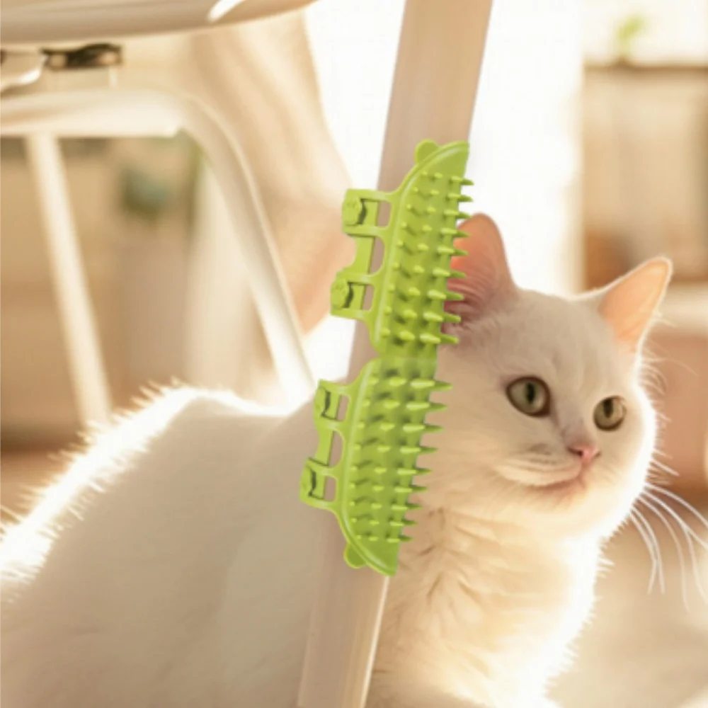 Peines rascador de esquina de pared para gatos, autolimpiante, depilación de mascotas, masaje, cepillo para frotar gatitos, alivia la picazón, eliminación suelta - imagen 5