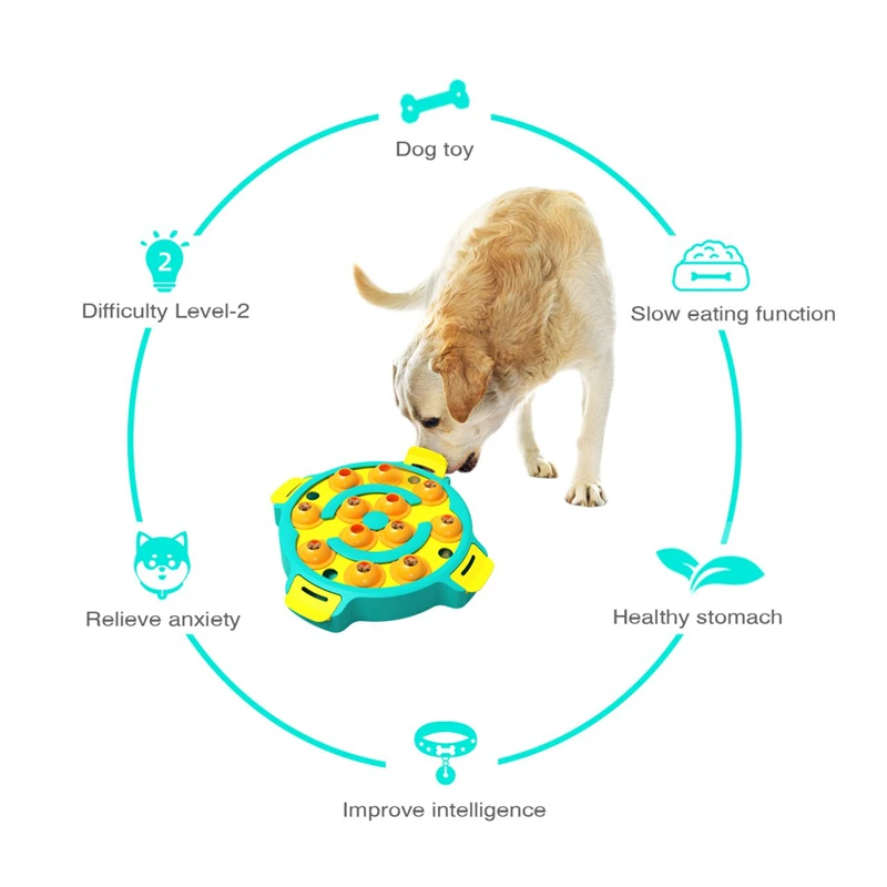 Juguete de rompecabezas para perros, laberinto de estimulación del cerebro, dispensador de comida para cachorros principiantes, Nivel Avanzado 2, juegos interactivos - imagen 2