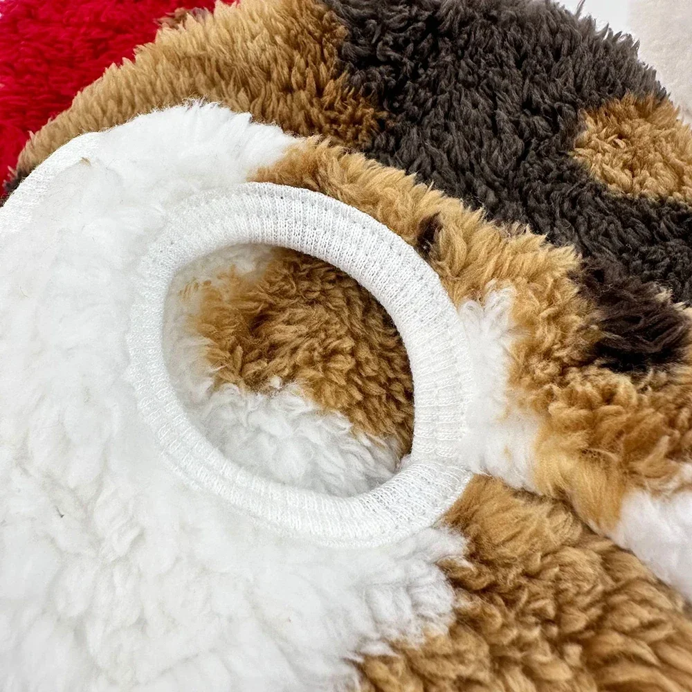 Abrigo térmico de lana para perros, ropa estampada de oso de peluche de invierno para perros medianos y grandes, suéter de lana suave para perros grandes, abrigo, ropa para mascotas - imagen 5