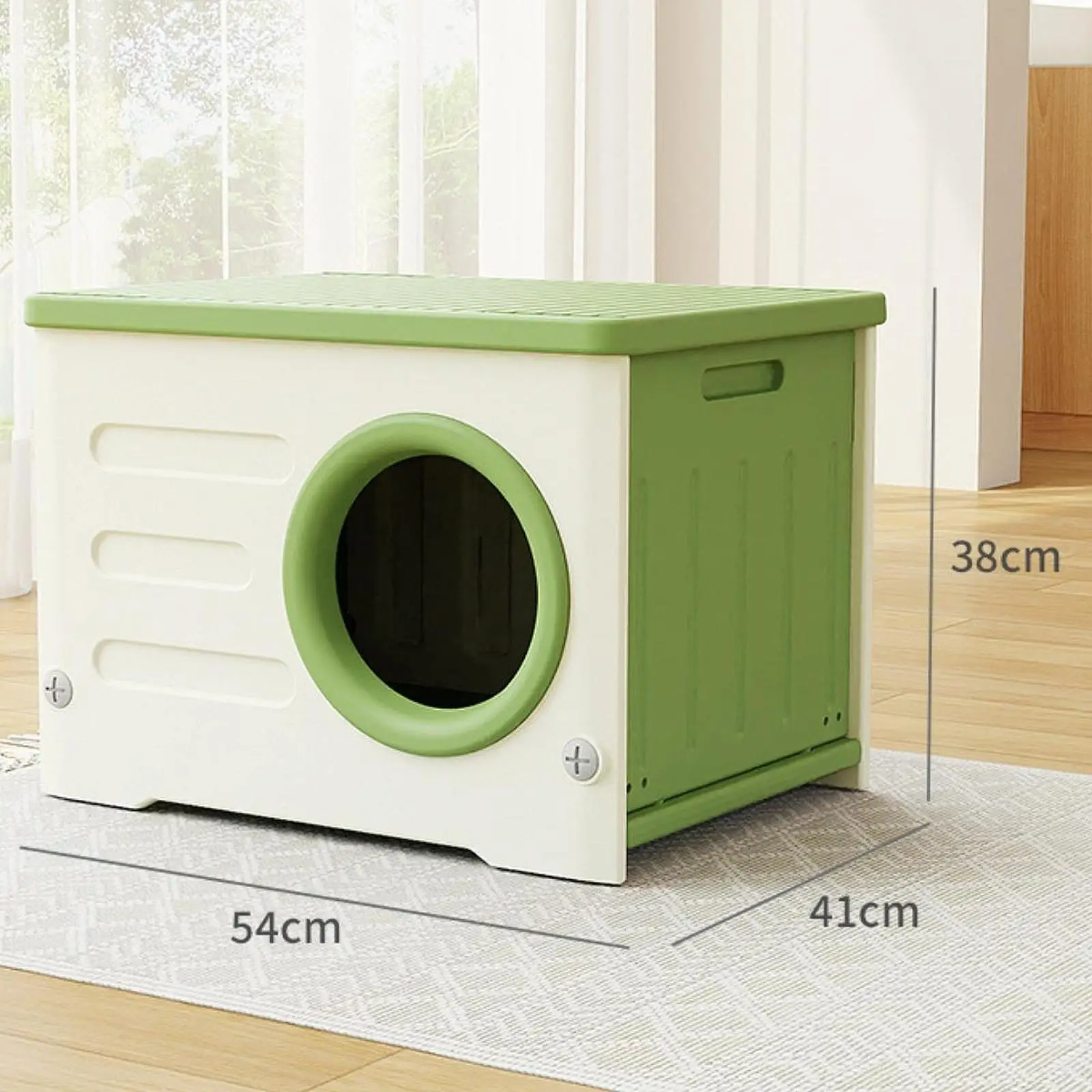 Dog Kennel, Feral Kitty House, Furniture Cave Habitats Hutch, Dog House Puppy Shelter for Small Dogs, Outdoor Indoor Puppy