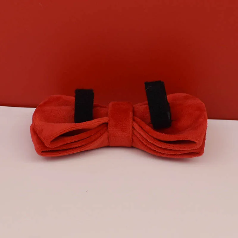 Juego de Collar y correa para perro de terciopelo rojo para perros pequeños, medianos y grandes, placa con nombre grabada personalizada, suministros para mascotas, correa para perro, franela03 - imagen 5