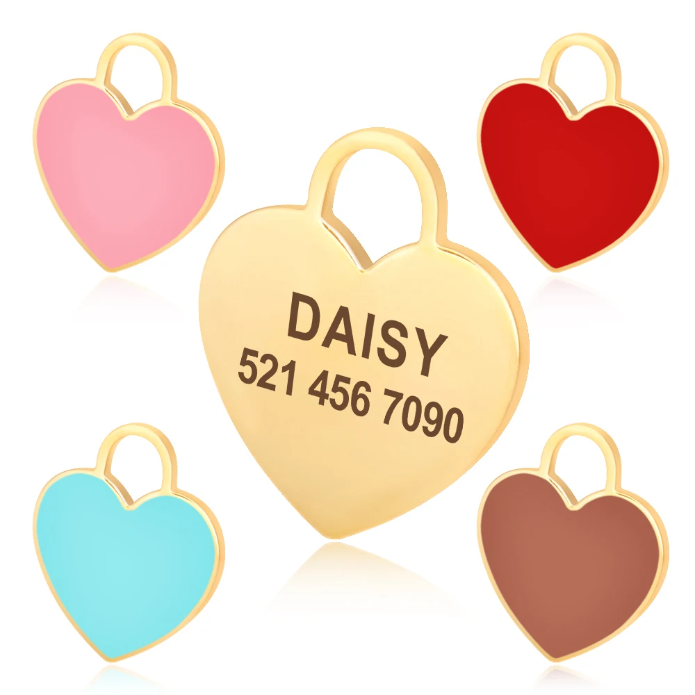 Placa identificación collar para perro y gato – Nombre grabado - imagen 2