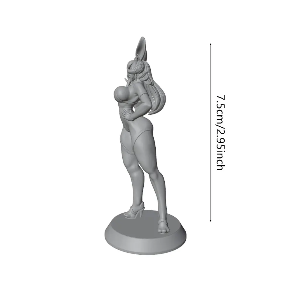 Miniatura resina conejita sexy 1/24 sin pintar para rol coleccionismo - imagen 5