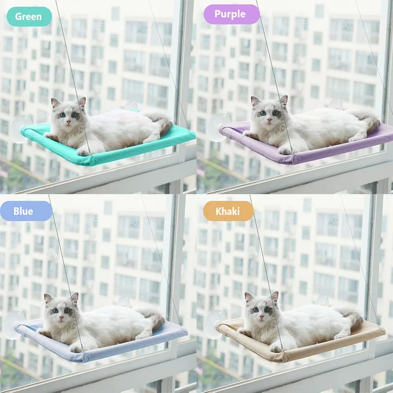 Hamaca para Gato, cama colgante para gato, rodamiento de 20Kg, cómoda ventana soleada para gato, soporte para asiento, marco de escalada para gatito, accesorios para mascotas - imagen 4