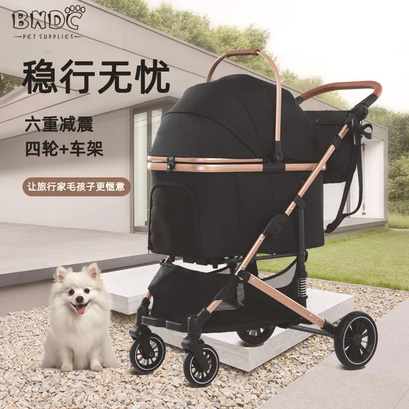 Carrito de paseo plegable para perros y gatos – amortiguado ligero - imagen 2