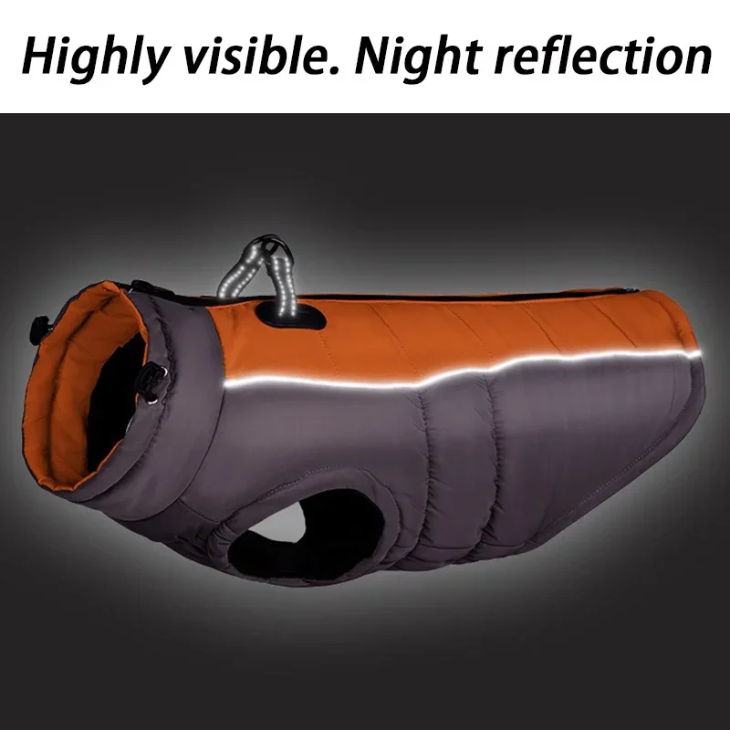 Ropa de invierno cálida para perros, chaquetas impermeables grandes de lujo para perros, diseñador de raza grande, perros pequeños y medianos, suministros para mascotas femeninas - imagen 4