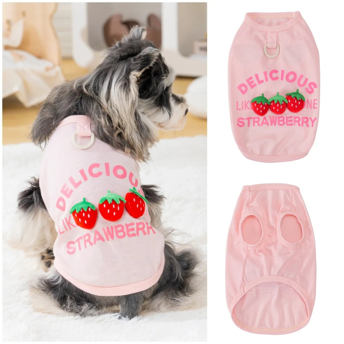 Camiseta sin mangas protección solar para perros pequeños – Frutas - imagen 2