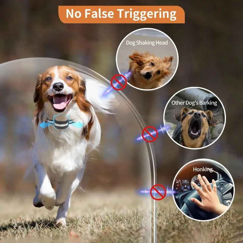 2 uds Collar antiladridos para perros, collares para ladridos automáticos, Collar eléctrico sin ladridos para perros pequeños, medianos y grandes, resistente al agua - imagen 2
