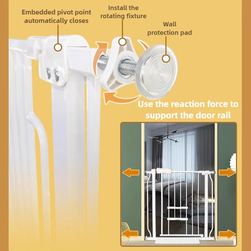 Valla para mascotas de 92CM de alto, puerta magnética para gatos, vallas para perros de escalada, parque interior, puerta bidireccional portátil, suministro abierto para mascotas