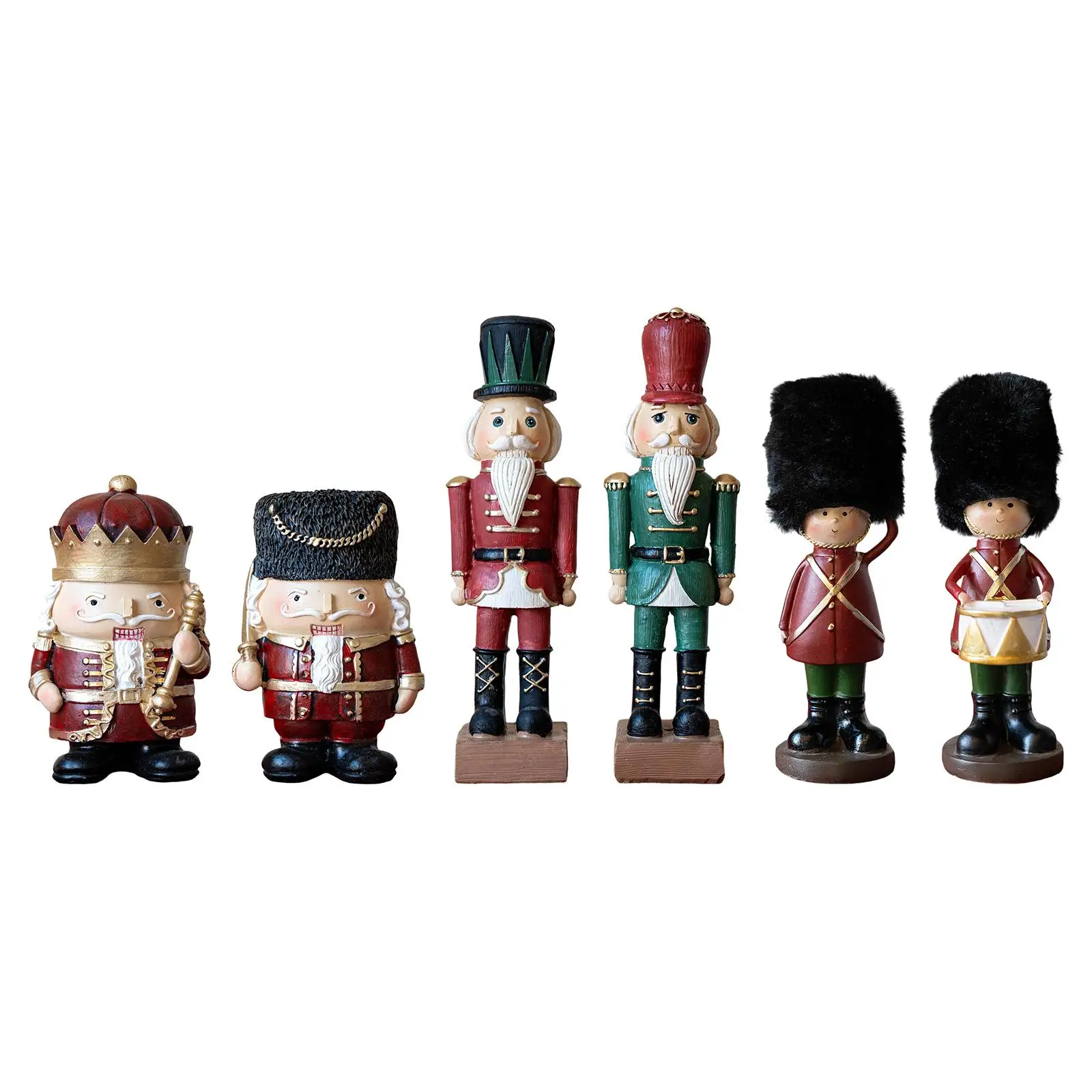 Figura de Cascanueces de Navidad, figura de Cascanueces, decoración artesanal, estatuilla de mesa decorativa tradicional para mesa de chimenea de dormitorio