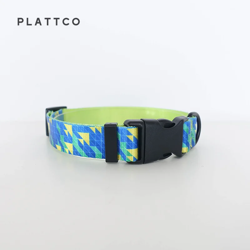 PLATTCO diseño único cinta impresa perro boe corbata collar conjunto de correa SUNSET SEA con hebilla de alta calidad 5 tamaños PDC309 - imagen 4