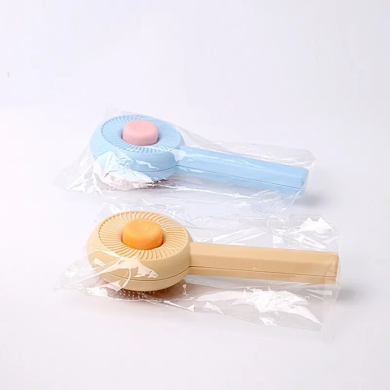 Cepillo rebanador de autolimpieza para perros y gatos, herramientas para quitar el pelo enredado, masajes, peine de pelo de mascotas, accesorios para mascotas - imagen 4