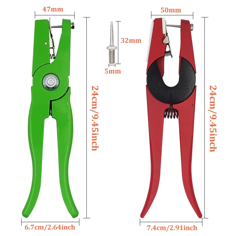 100 Uds. Etiquetas para orejas de ganado, ganado, cabra, tarjeta para orejas de cerdo, alicates para etiquetas para orejas de animales y 2 pines para ganado, ovejas, cerdos - imagen 5