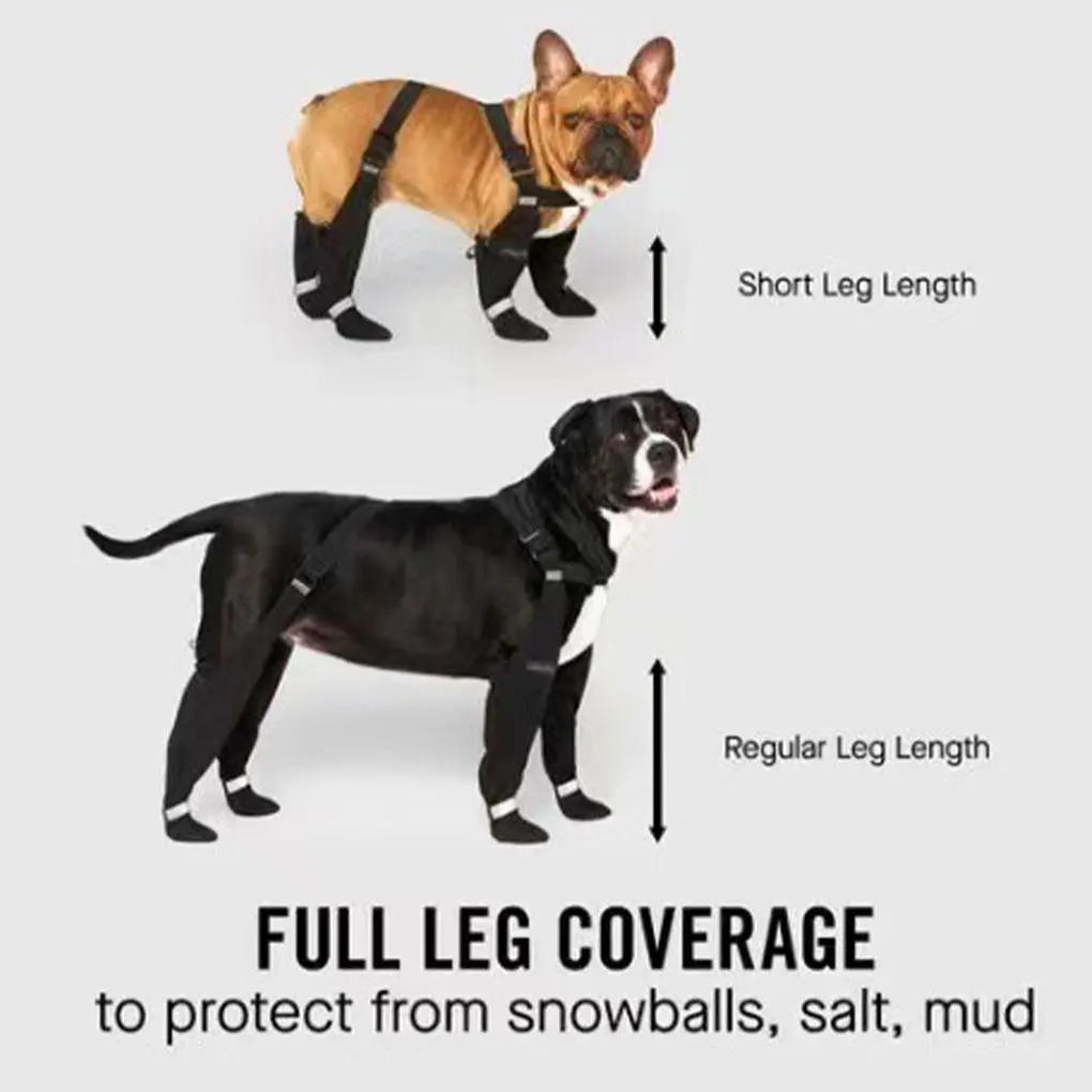Botas reflectantes para perros, Protector de pata ajustable antideslizante para perros, zapatos para caminar al aire libre impermeables ajustables - imagen 5