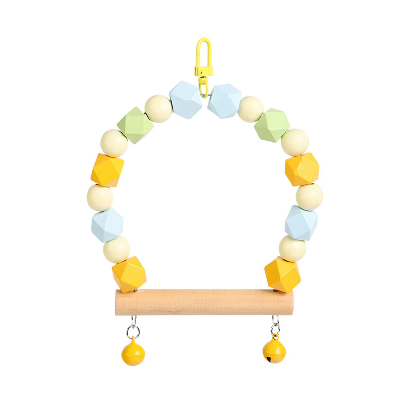 Columpio para loros y aves pequeñas – percha de madera colgante