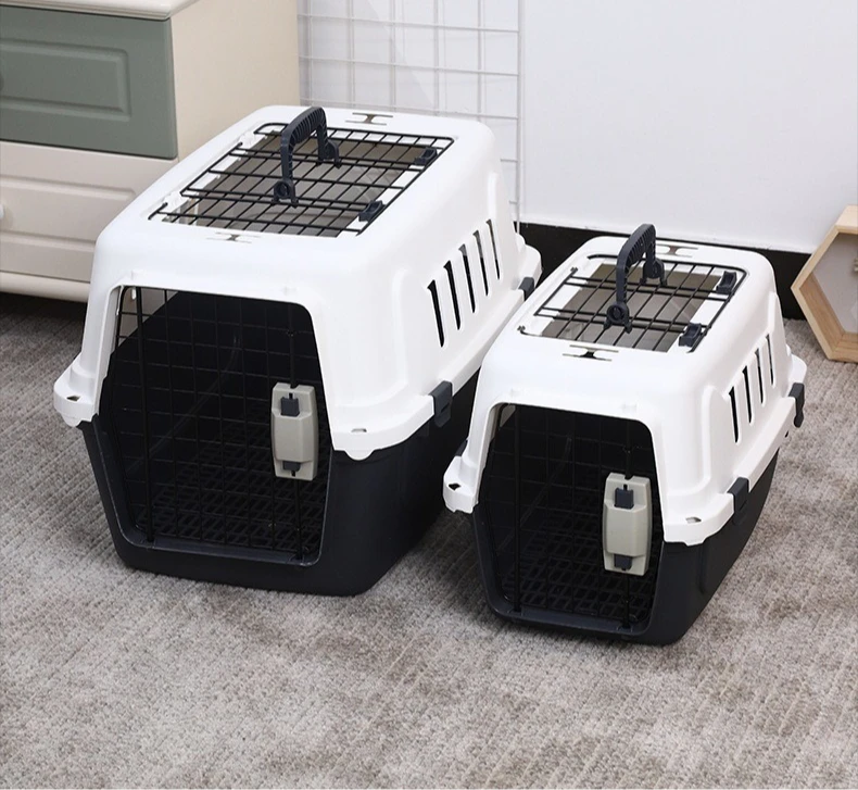 Transportín ventilado con asa integrada para gatos