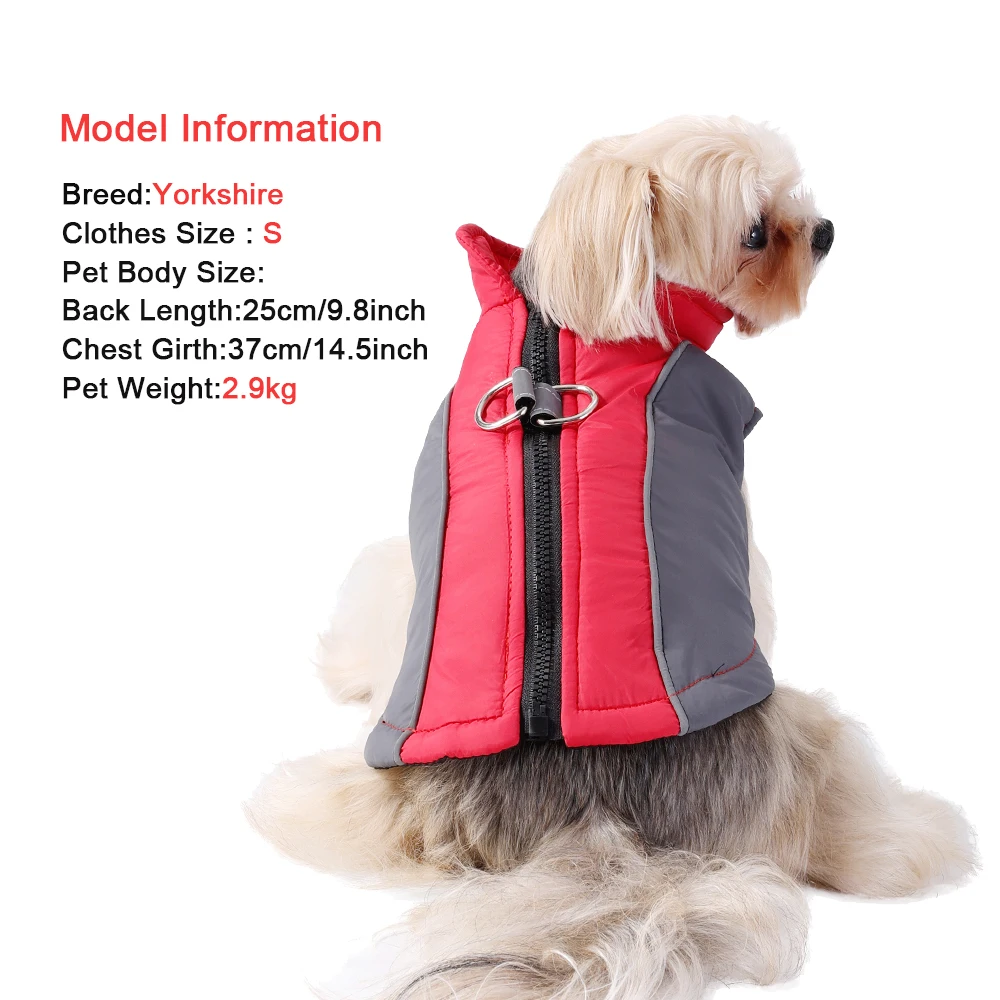 Ropa cálida de invierno para mascotas, chaqueta reflectante a prueba de viento para perros pequeños y medianos, chaleco para Bulldog Francés, Yorkie, Pug, disfraz - imagen 4