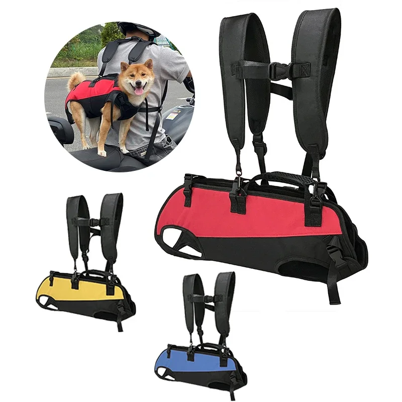 Mochila para abrazar Horizontal con doble hombro para mascotas, bolsa de transporte práctica y transpirable para exteriores, de cuatro patas, 1 ud. - imagen 2