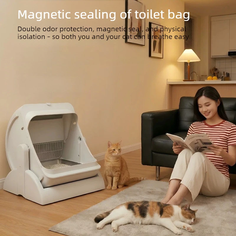 Caja de arena automática para gatos con autolimpieza y desodorante - imagen 4