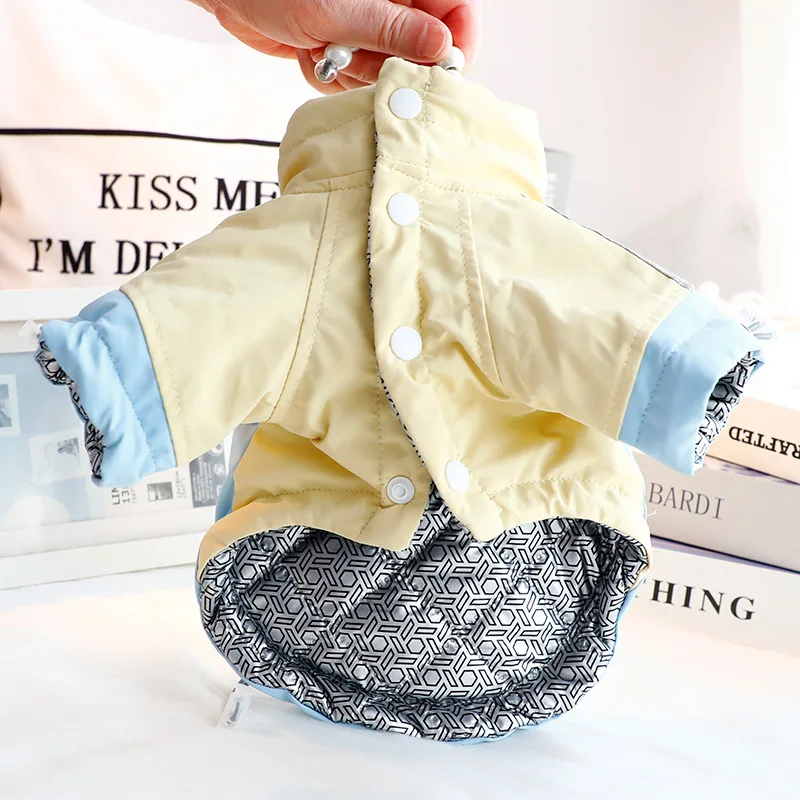 Ropa para perros, ropa de otoño e invierno, ropa gruesa con carga de tres pruebas, ropa acolchada de algodón para deportes al aire libre, suministros para perros pequeños - imagen 5