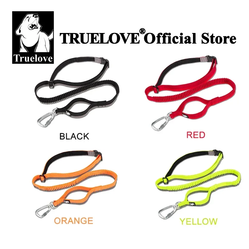 Truelove Pet Running Bungee Leash Hands Free Dog Leash Medium Large Dogs Professiona Carabiner Reflective Stitches NEW TLL2271 - imagen 2