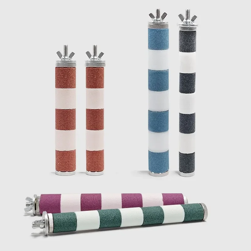 Barra de molienda de pico de garra de pájaro, palo de pie, estación de loro, soporte de molienda, suministros para pájaros, 1 ud. - imagen 2