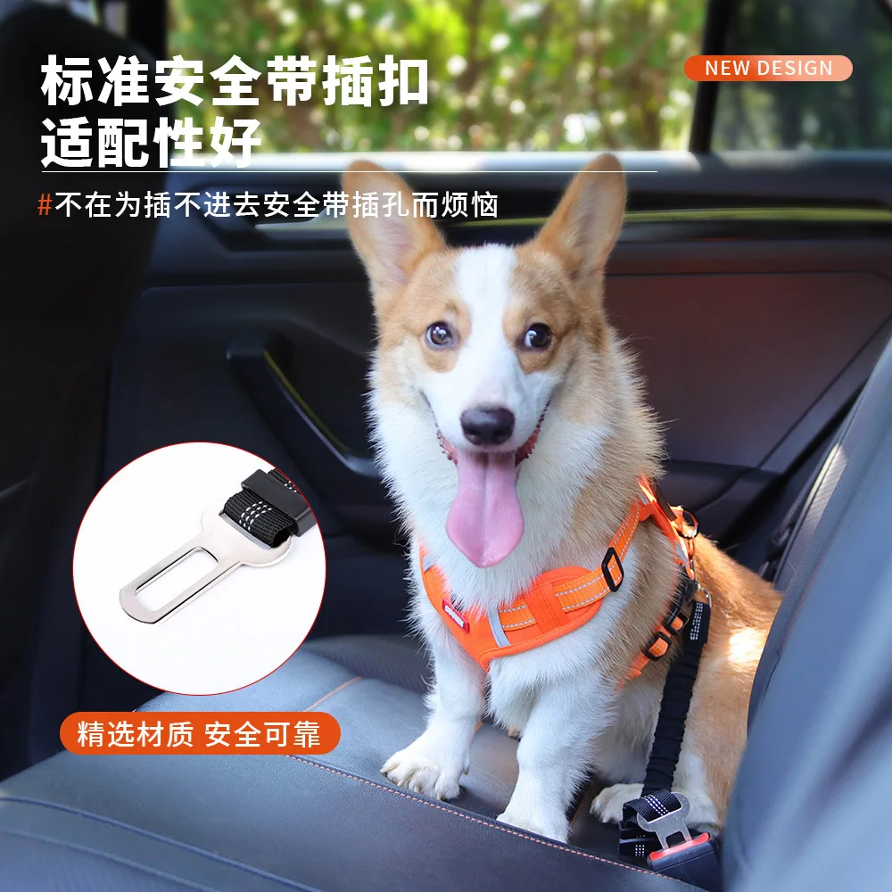 Correa de coche para mascotas, cuerda de seguridad para coche para perros, cuerda de seguridad ajustable, correa para perros - imagen 2
