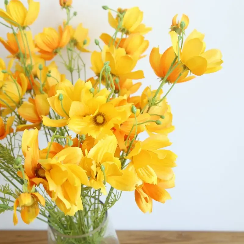 Rama única Gesang flor artificial hogar Navidad decoración de boda pared de flores de boda ramo de flores falsas Margarita