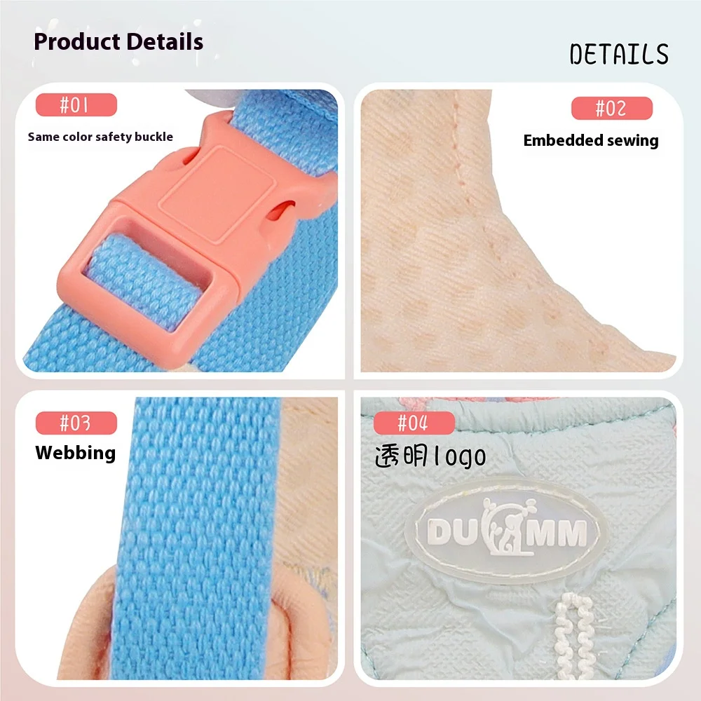 Conjunto de correa y arnés para perros de primera calidad, diseño coreano, chaleco acolchado suave, tiras reflectantes ajustables para cachorros de razas pequeñas al aire libre - imagen 5