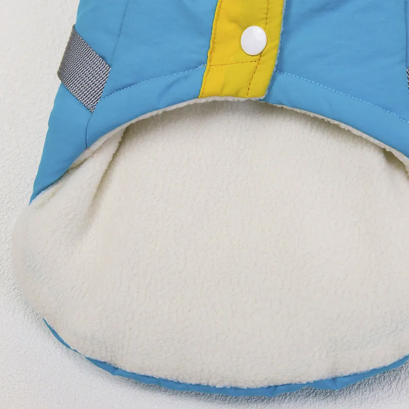 Ropa para perros, disfraz sin mangas de invierno, chaleco con capucha, chaqueta de plumón para perros pequeños, traje de Corgi, ropa, abrigo con arnés para cachorros XL - imagen 5