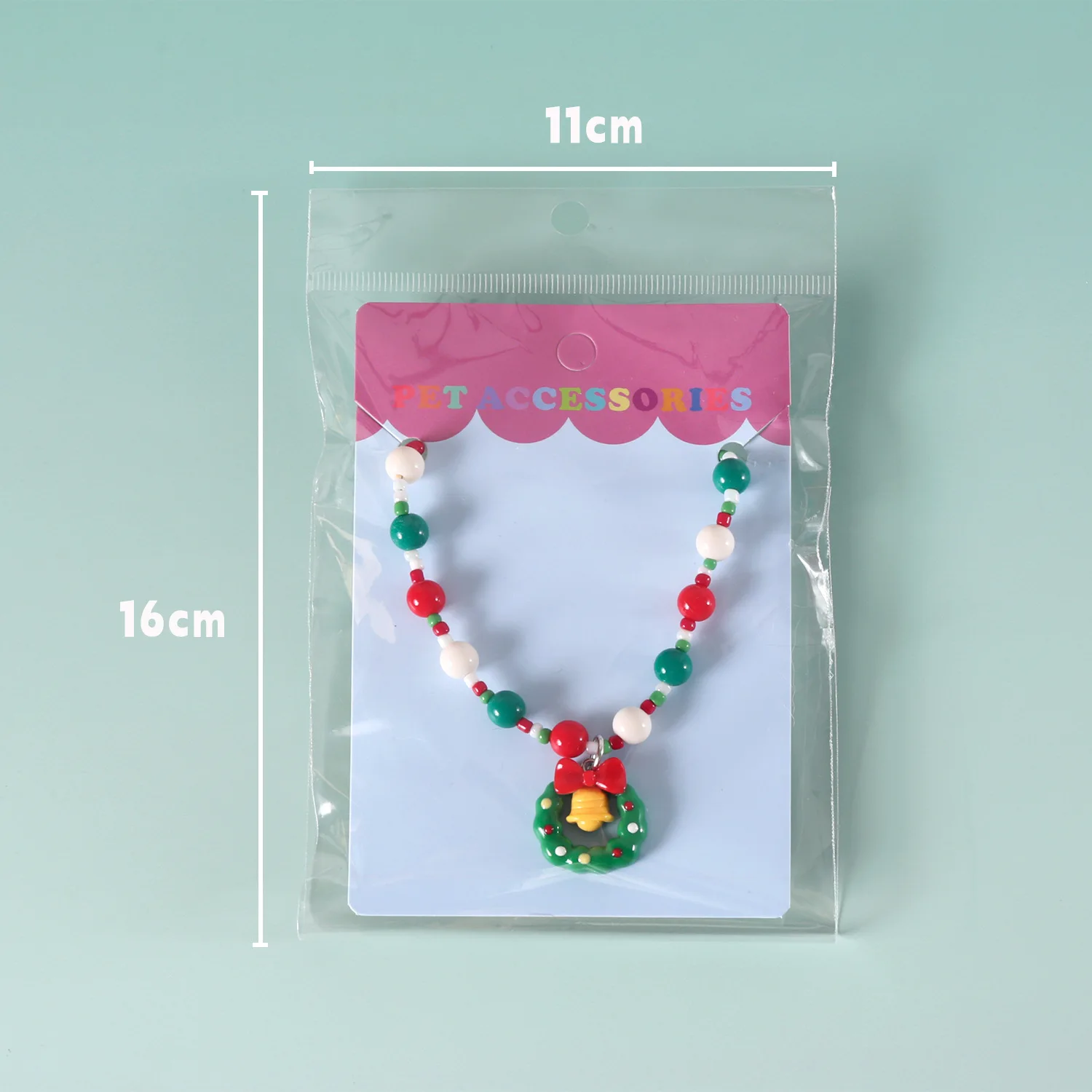 Collar de Navidad para mascotas, colgante de corona navideña con lazo de reno, Collar para gato y perro, accesorios para perros pequeños - imagen 5