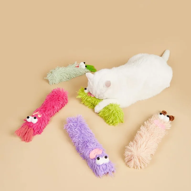 1 Uds. Juguetes de peluche para gatos con sonido arrugado con hierba gatera, almohada duradera para el pulgar, rechinar los dientes, Kicker para gatos, juguete para masticar mascotas, suministros para regalo - imagen 2