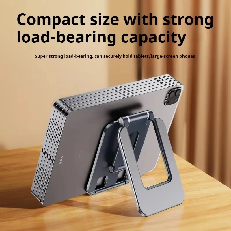 Soporte de teléfono plegable de aluminio para Iphone Samsung soporte sólido para Huawei Xiaomi soporte de mesa de Metal soporte Universal para teléfono - imagen 4