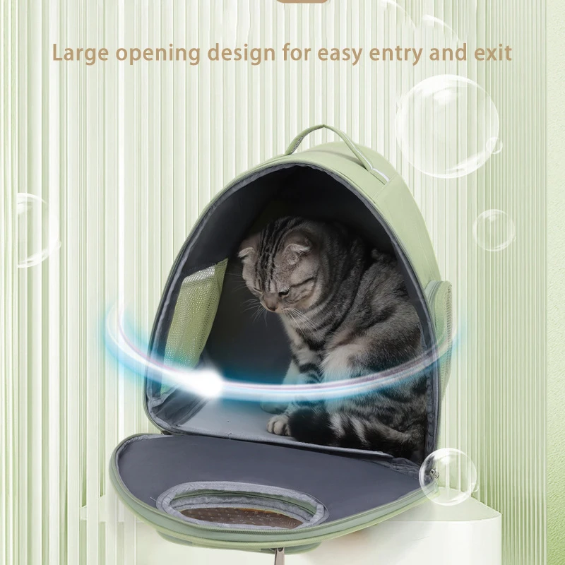 Mochila transpirable con diseño triangular para gato, bolso de dos hombros con cremallera suave, bolsa de transporte para mascotas, bolso de viaje al aire libre - imagen 4