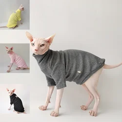 Camiseta manga larga para gato Sphynx – Ropa suave de algodón para frío