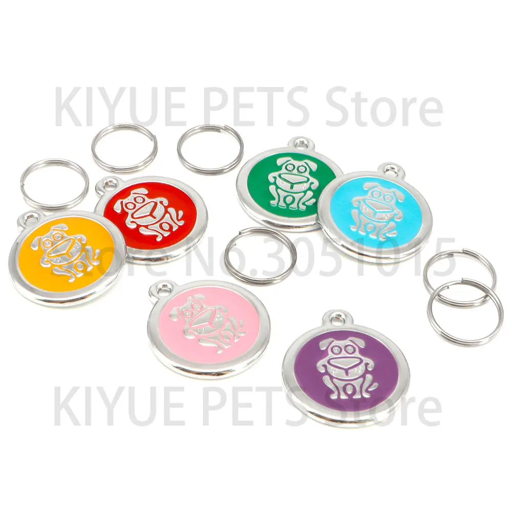 Etiquetas redondas personalizadas para perros y gatos – Grabado láser - imagen 3