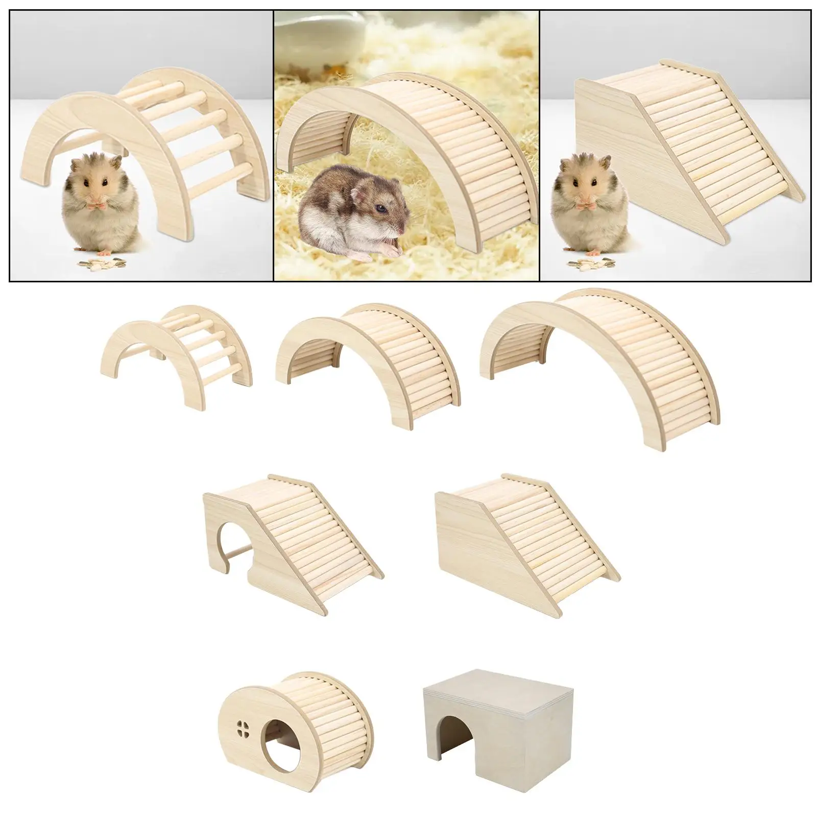Casita de madera para hámster y cobaya – Refugio y juego cómodo - imagen 4