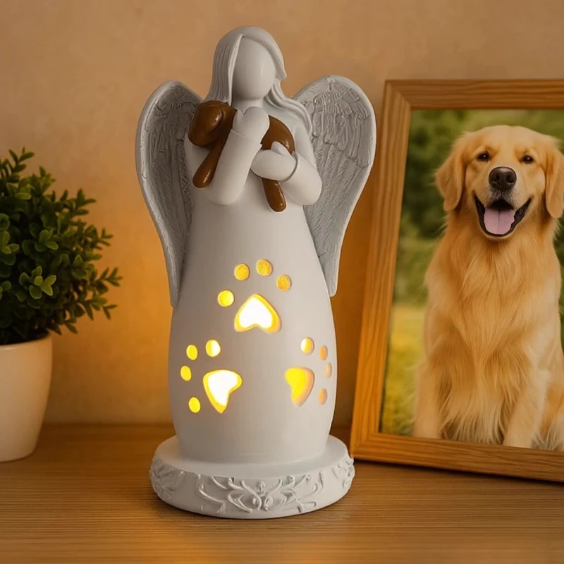 Lámpara conmemorativa para mascotas, vela electrónica para perros y gatos, recuerdo de gatitos, cachorros, lámparas de memoria para mascotas, gatos, lápida para perros, suministros de recuerdos