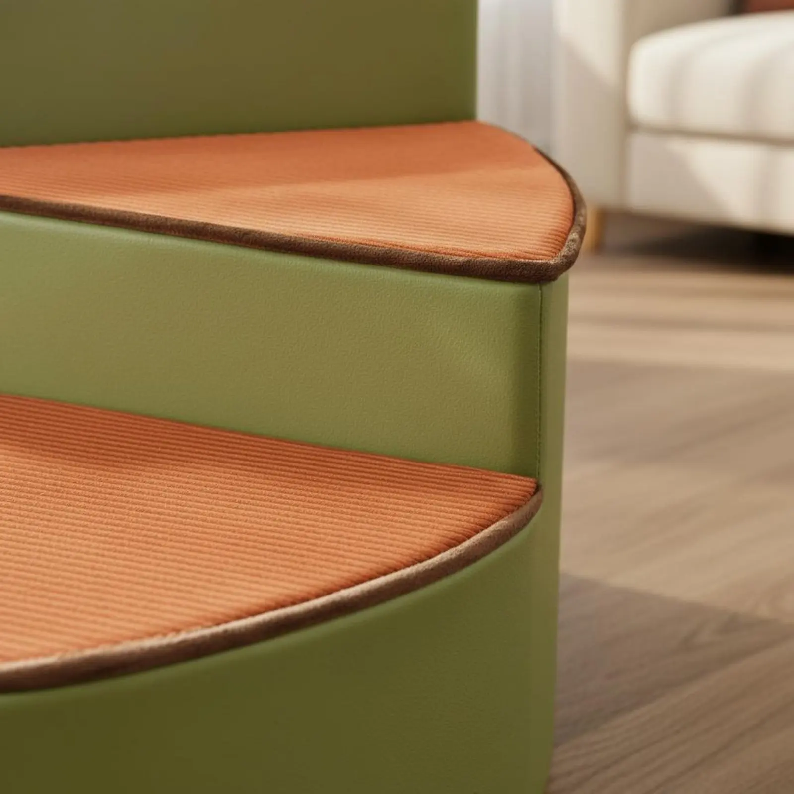 Escalones curvos antideslizantes para perros y gatos – Cubierta lavable