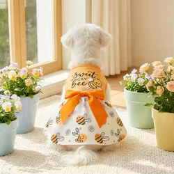 Vestido con lazos para perros y gatos pequeños – Primavera/verano